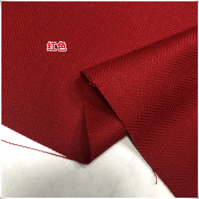 Spring and Autumn High-End Herringbone Twill Worsted Wool Fabric New Suit Coat & Trousers Suit Windbreaker Fashion Fabric