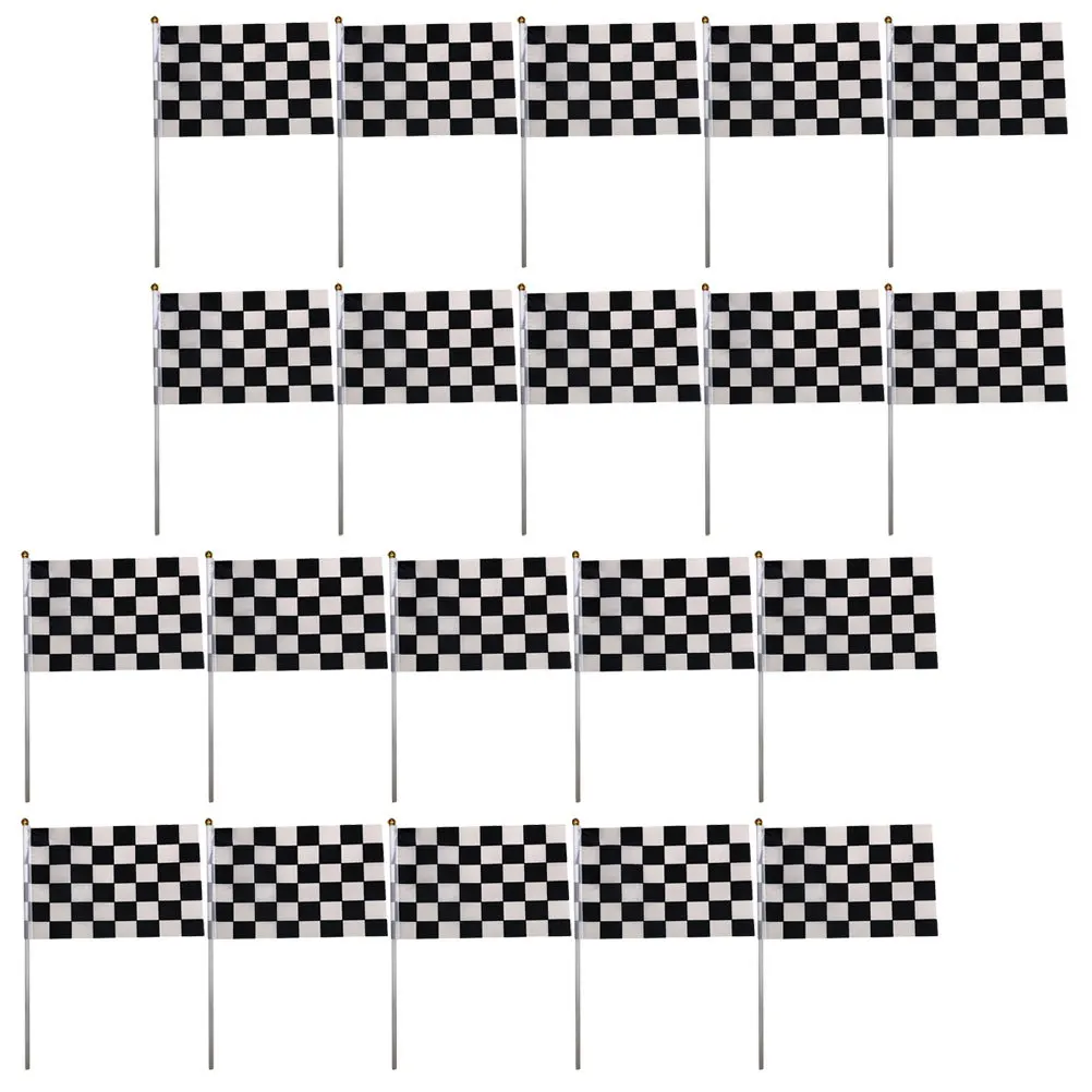 

25Pcs Checkered Flag Car Racing Flags Small Stick Mini Race Car Party Decorations Birthday Race Flag Mini Flags