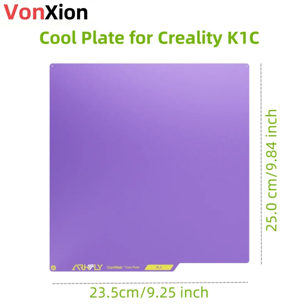 

VonXion Conweb™ Cool Plate Build Plate 235*250mm For Creality K1C Quick Release 2-Sided Texture 3D Printer Accessories