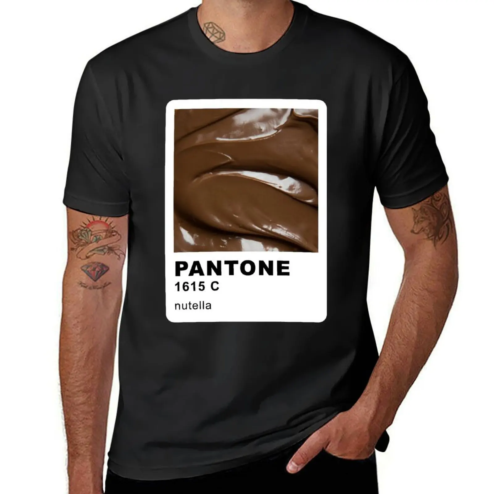 Pantone Nutella T-Shirt tees blacks Men's t-shirt