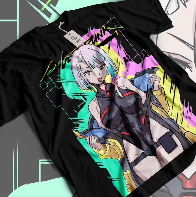 camiseta-preta-unissex-oversized-de-algodao-com-estampa-grafica-de-anime-dupla-face-lucy-edgerunners-cyberpunk-de-verao-2026-estilo-streetwear-y2k