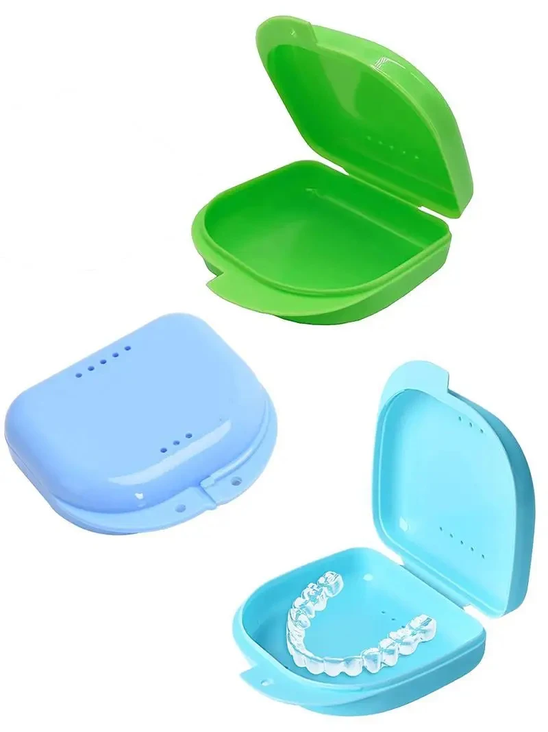 50 Stuks Prothese Opbergdoos Tandheelkundige Retainer Orthodontische Mond Guard Container Plastic Mondhygiëne Tandheelkundige Apparaat Case