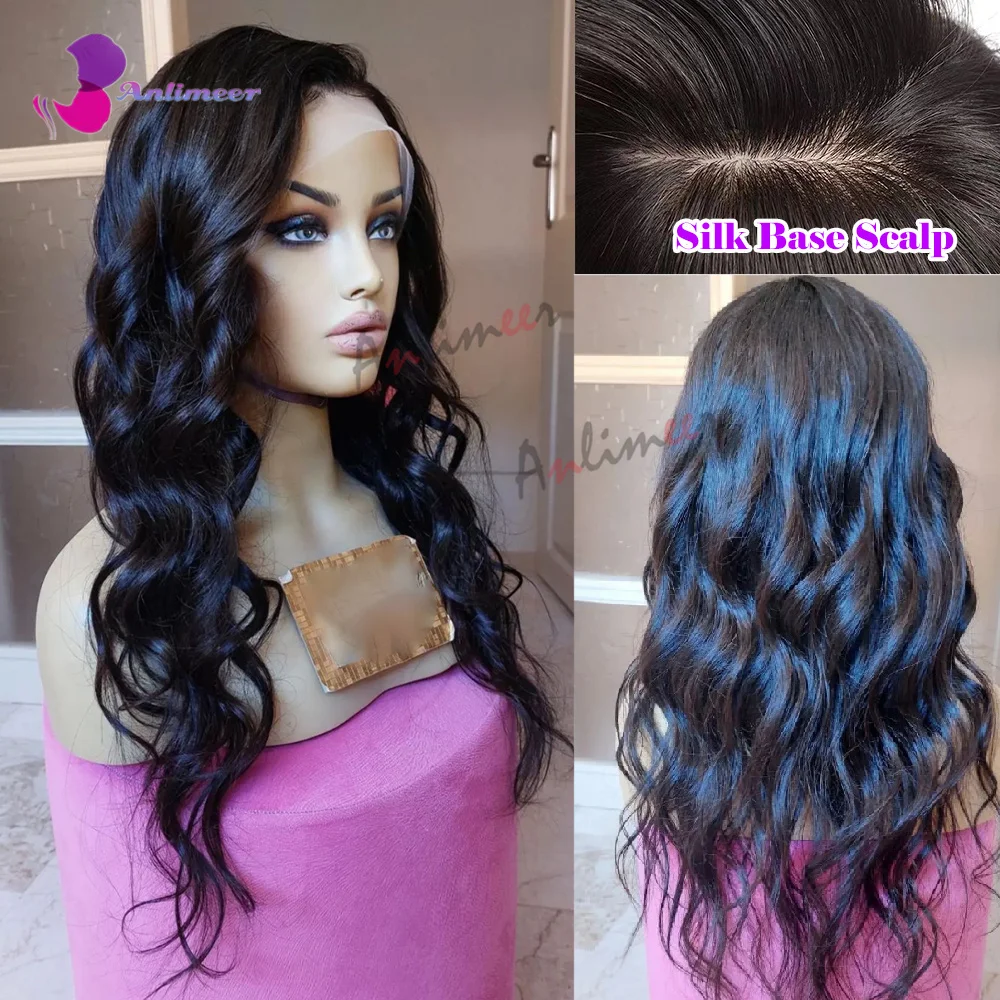 

Jet Black Silk Base Top Front 13X4 Ear to Ear Deep Parting Human Hair 13x4/13x6 Lace Front Wig Body Wave Wig For Black Women