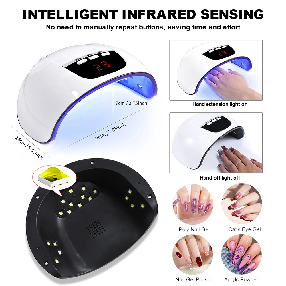 LIMEGIRL 8ML Zestaw żeli do paznokci Błyszczący żel UV do paznokci Półtrwały żel do paznokci z lampą LED Zestaw narzędzi do paznokci żelowych