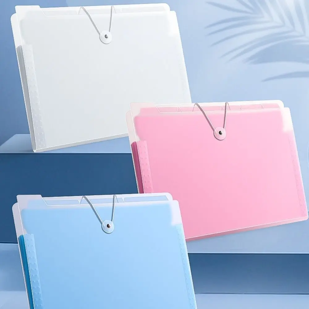 Waterproof A4 File Folder Test Paper Storage 4/8/12 Pockets Organ Bag PP Classified Storage Portfolio Organizer School Office