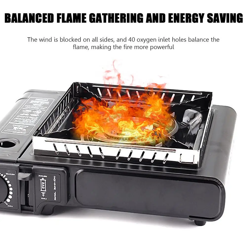 Gas Stove Wind Screen Outdoor Stainless Steel Foldable Stove Windshield Burner Screen Cooking BBQ Hiking Camping Equipment