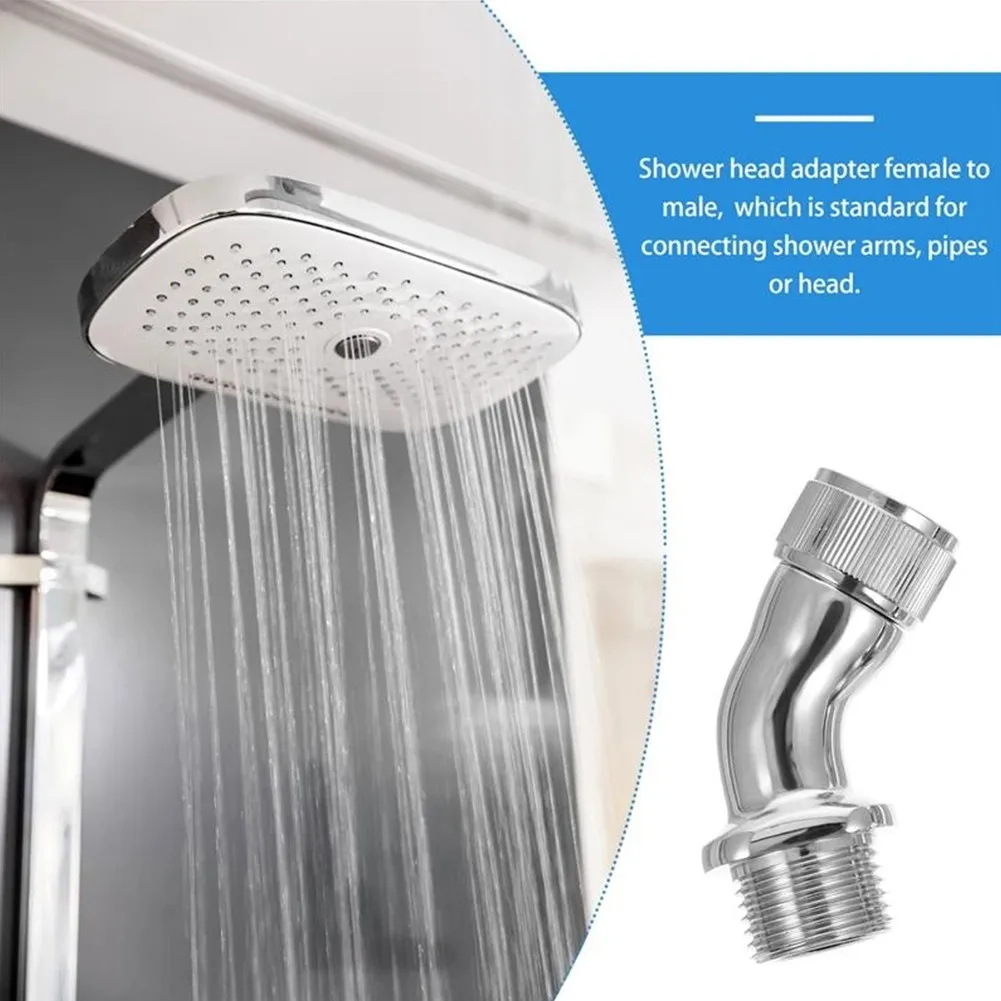 1 Pc Shower Elbow Adapter 45°Angle Extender For Shower Head Male To Female Shower Head High Quality New Practical