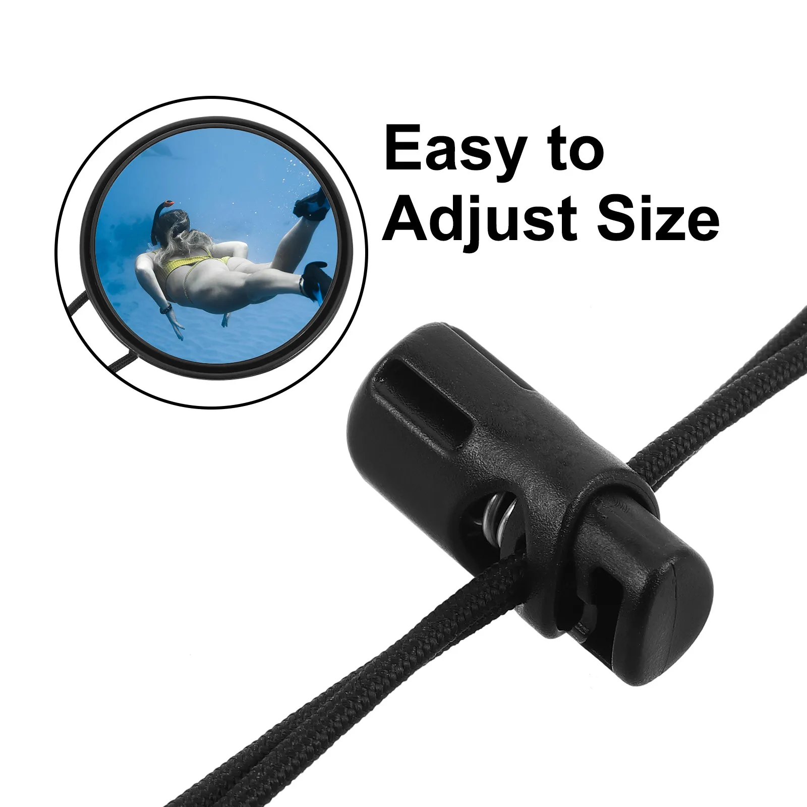 Mini Diving Mirror Adjustable Strap Rear View Reflective Signal Mirror for Diving Swimming Snorkeling Emergency Outdoor Rescue