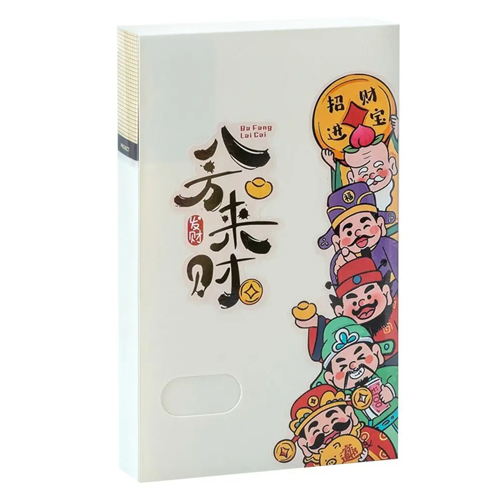 

Банковская депозитная папка God of Wealth, прозрачная внутренняя страница, многофункциональная книга для сбора квитанций, зажим для хранения