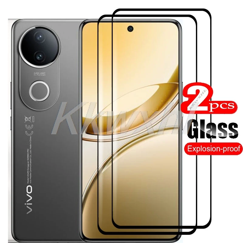 2 قطعة ثلاثية الأبعاد منحني الغراء الكامل ل Vivo V50e 6.77 "غطاء من الزجاج المقسى على VivoV50e V50 VivoV50 V2427 واقي للشاشة فيلم