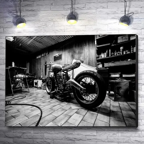 Vintage Motorcycle Racing Poster Wall Art  Nordic Canvas Print for Living Room Decor Classic Retro Cuadros Painting