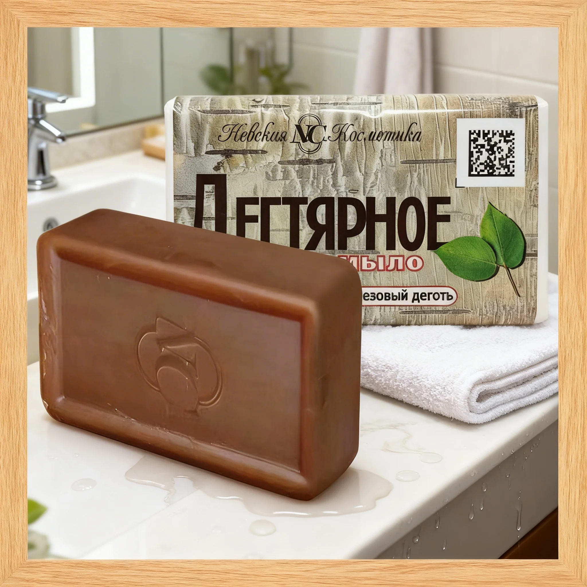 1/2PCS 140G Birch Tar Soap for Oily & Acne-Prone Skin - Russian NC 140g Bar, Deeply Cleanses Pores & Helps Soothe Blemishes