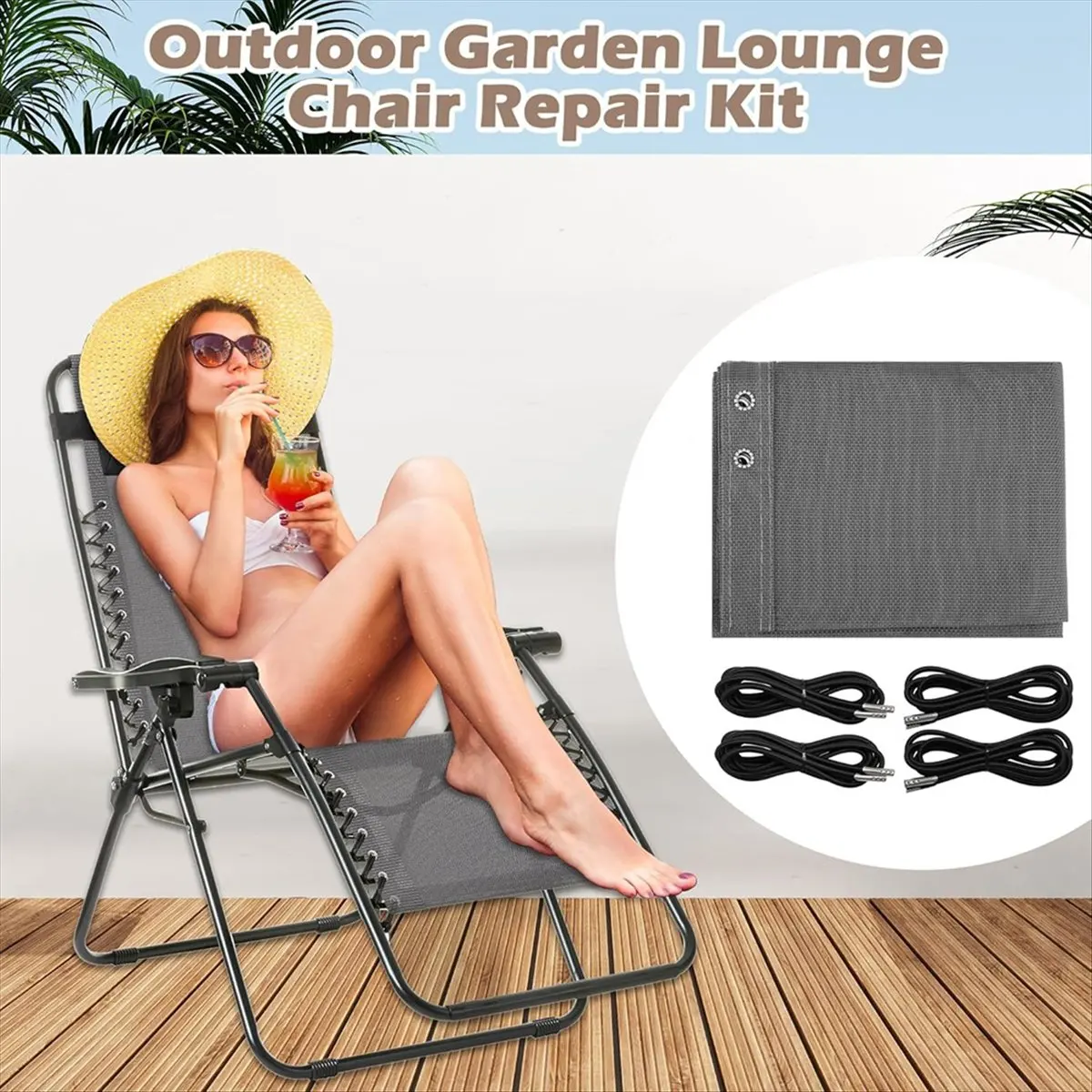【a23z】chair-replacement-fabric-with-4-bungee-cord-lounge-chair-cloth-mesh-repair-kit-for-patio-recliner-outdoor-lawn-pool-b