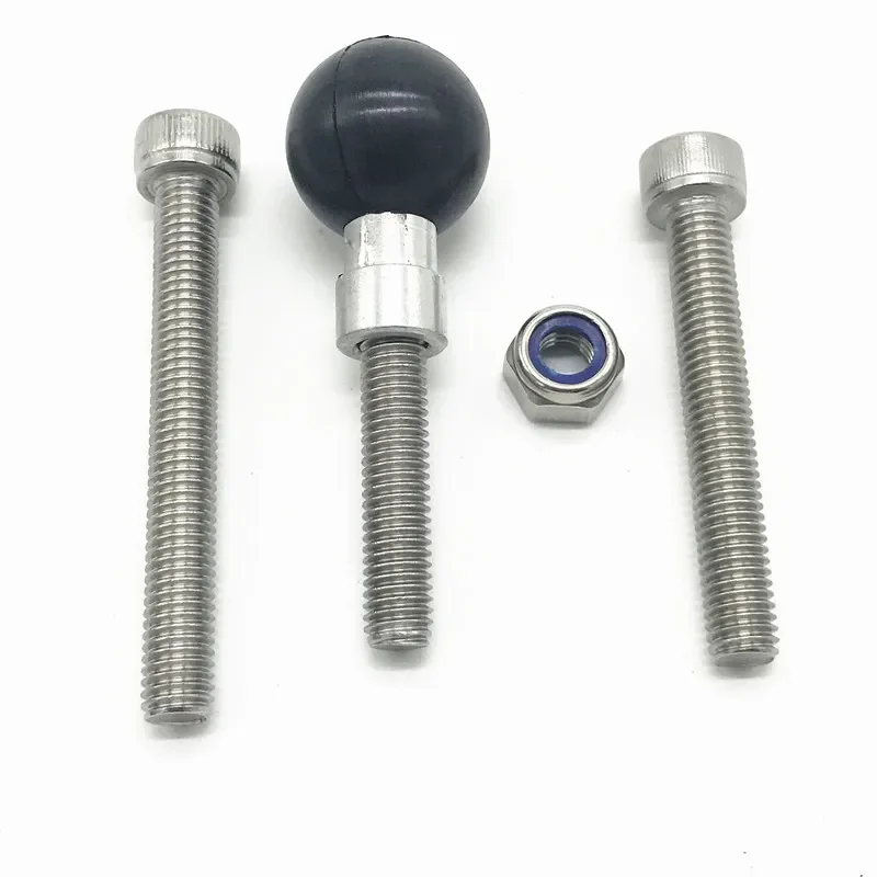 Motorrad Lenker Clamp Basis 1 zoll 25mm ball mit M8 Schrauben für gopro action kameras handy smartphone