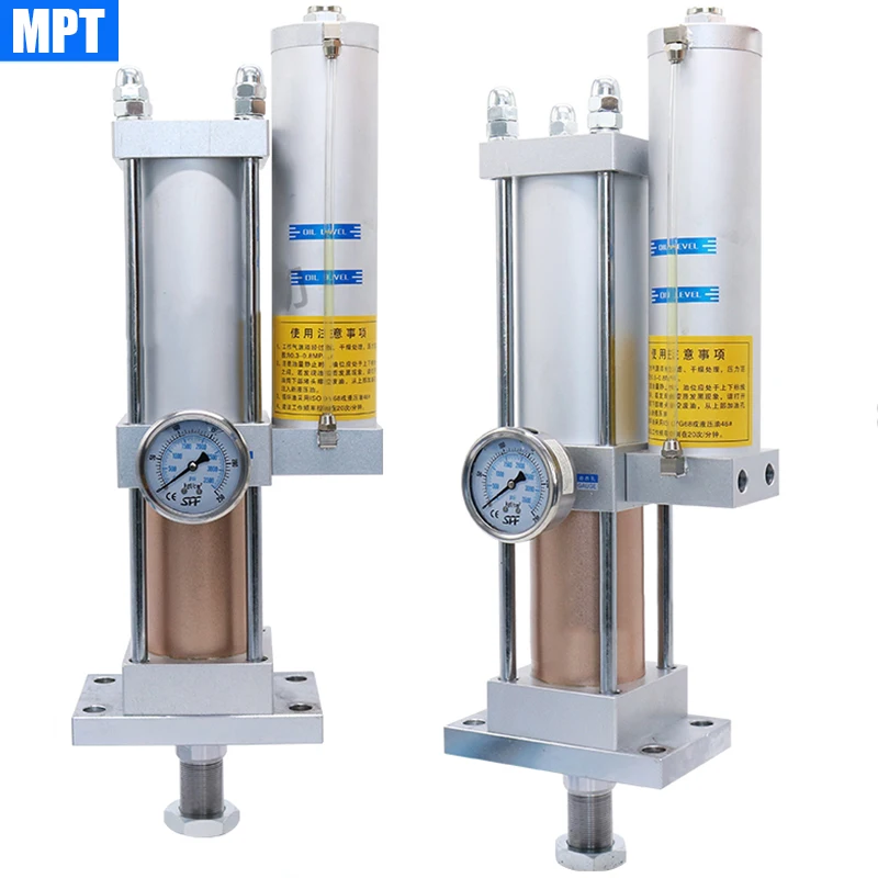 MPT 1T bis 10T Bohrungsgröße 63-100mm Druck Doppeltwirkender Standard Pneumatischer Hydraulischer Gas-Flüssigkeits-Druckverstärkerzylinder – Detail 1