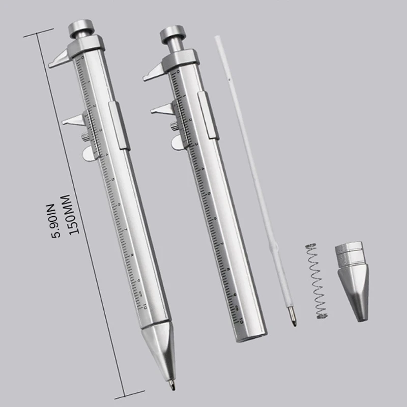 Độ Chính Xác Cao Đa Năng Bút Bi Mực Gel Vernier Caliper Con Lăn Bi Văn Phòng Phẩm Chấm Bi Động Bút 1.00 Mm