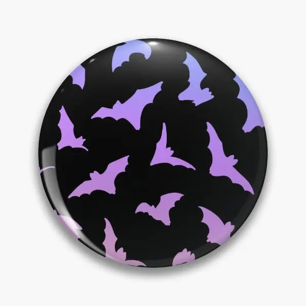 Pastel Goth Bats 5  Soft Button Pin Metal Fashion Badge Decor Women Gift Collar Cute Brooch Clothes Cartoon Lapel Pin Creative