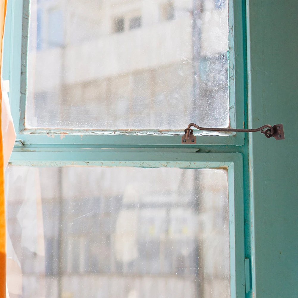 

1 set 1 Set Vintage Window Hook Latch Heavy Duty Iron Closure For Doors Windows Garage Barn Cabinet Safety Lock Catch Decorative