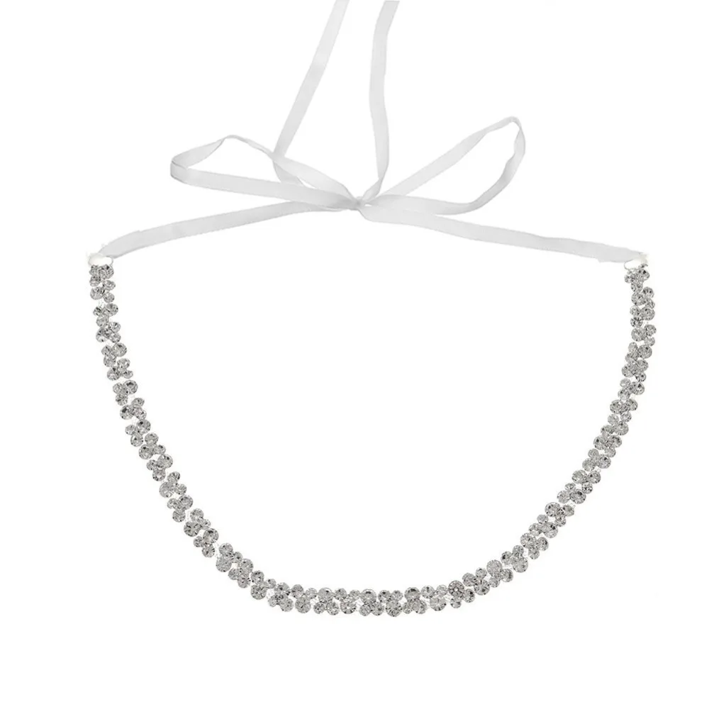 

Luxury Bling Pearl Waist Belt Thin Ribbon Waistband Long Chain Waist Strap Rhinestone Waist Chain Ladies