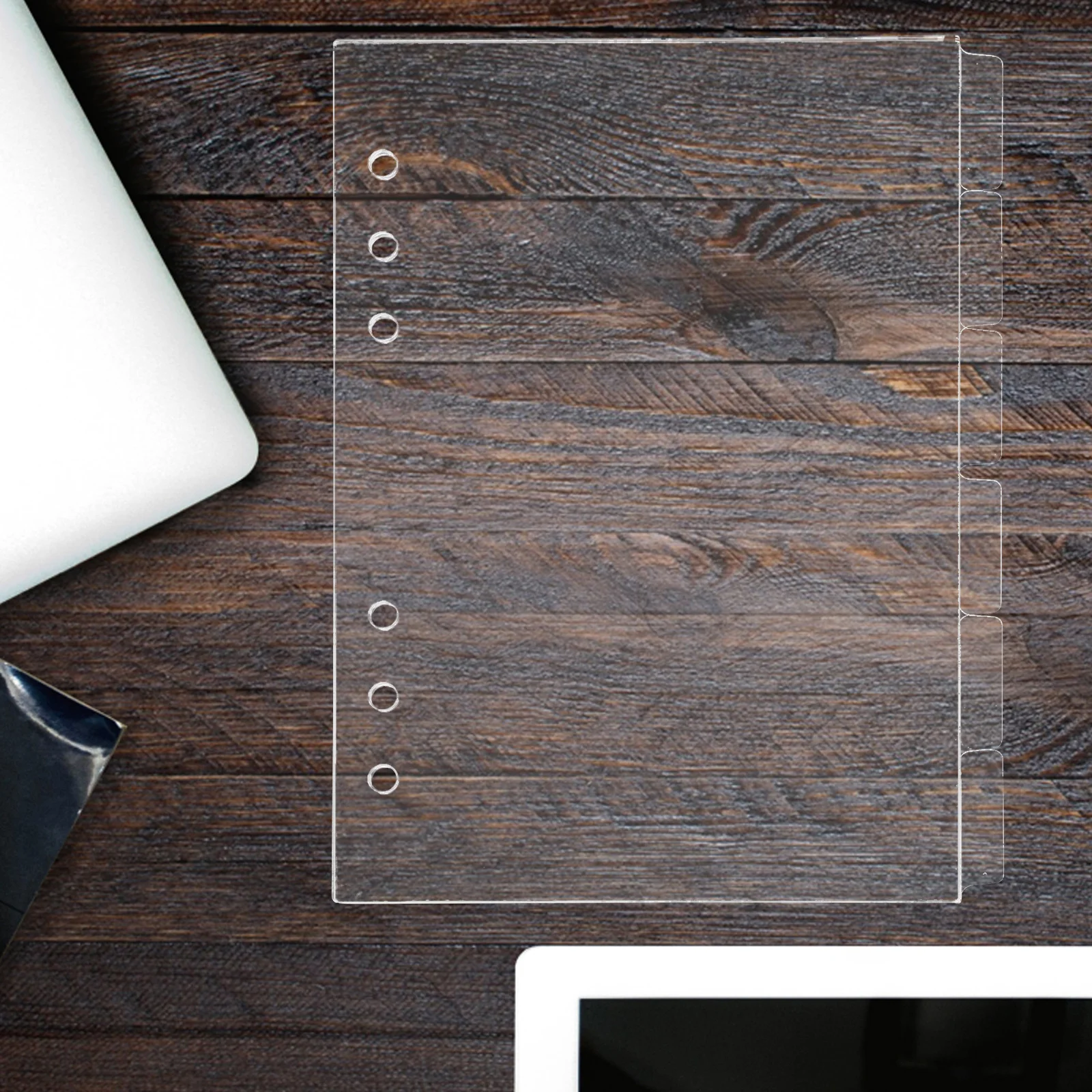 6 قطع من غطاء دفتر الملاحظات الأكريليك الشفاف، صفحات قابلة للإزالة، واقي مخطط المجلات DIY، غلاف شفاف لطلاب المسافرين #5