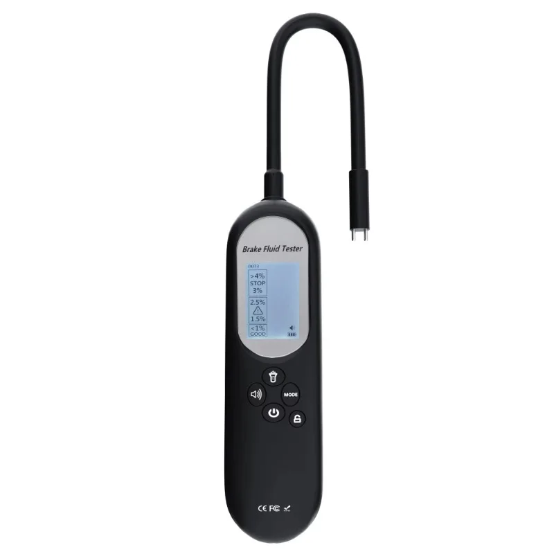 

Детектор тестера тормозной жидкости со светоизлучающим диодом и складной на 180-градусной тестовой палочкой, безопасностью вождения автомобиля