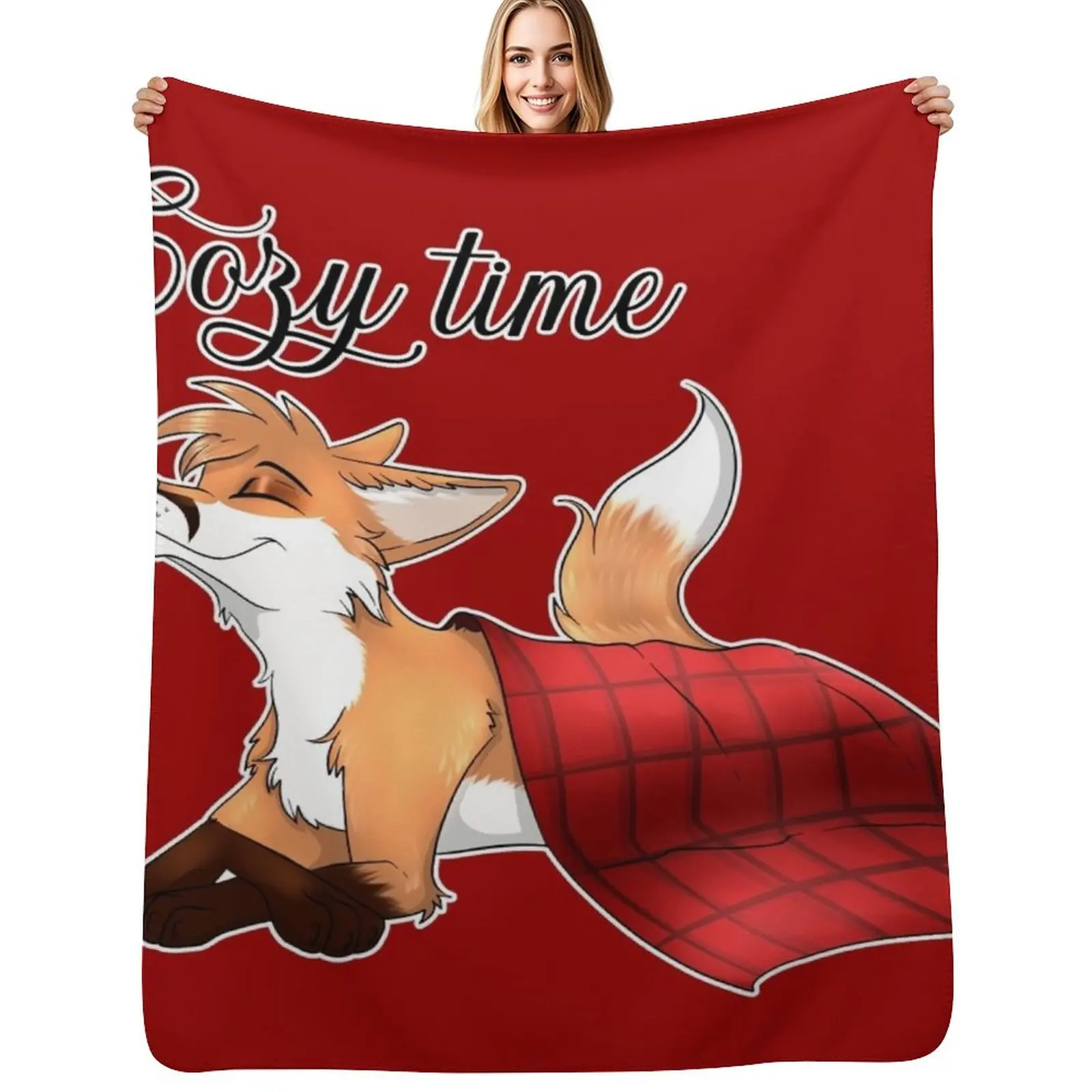 

Cozy Time Foxy Blanket Throw Blanket Quilt Winter beds For Decorative Sofa Loose Blankets