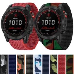 20MM Hook & Loop Nylon Strap For Garmin Fenix 7S Solar 6S 5S Plus/Instinct 2S 40mm/Descent Mk2S Watch Bands Wristband 26mm 22mm2