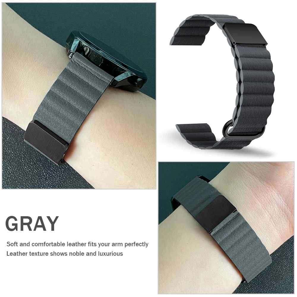 Magnetic Leather Band for HONOR GS3 GS Pro Watchband for HONOR Watch Band ES Magic 2 42mm 46mm Wrist Strap Bracelet 20mm 22mm