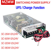 MZMW UPS/Charge Function Switching Power Supply SC-35W 60W 120W 180W 12V 24V Monitor 110/220v AC/DC Battery Charge SC-120-12V