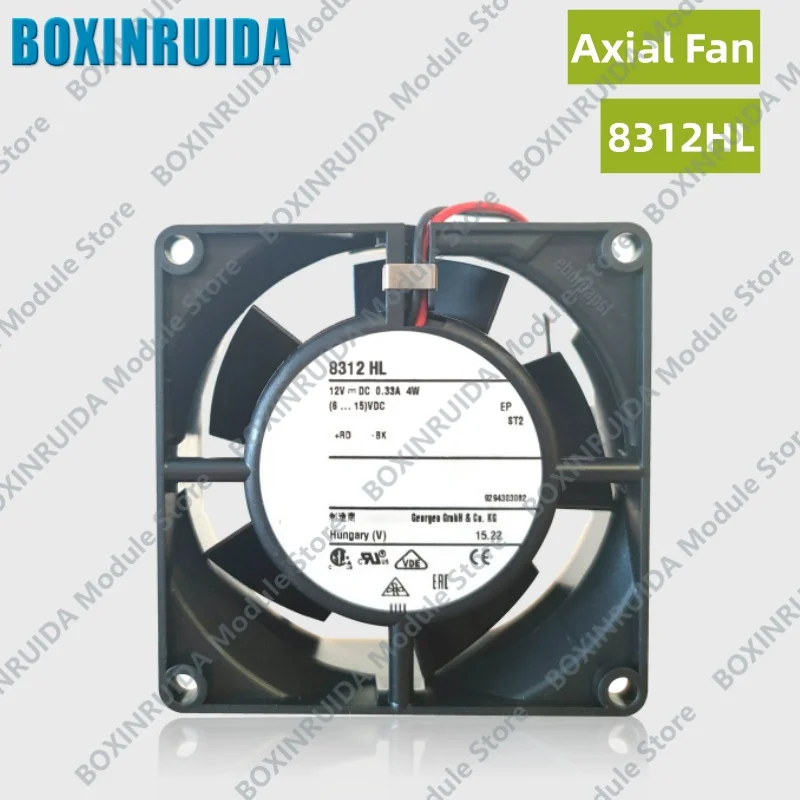 Ventilateur axial compact original pour armoire électrique, ventilateur de ventilation et de refroidissement 8312HL