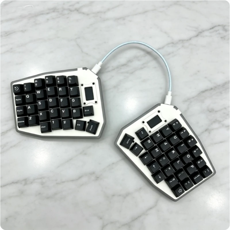 Customized Sofle Split Mechanical Keyboard Kit QMK Screen CNC Transparent Shell Ergonomic Hot Plug For Electronic Sports Office