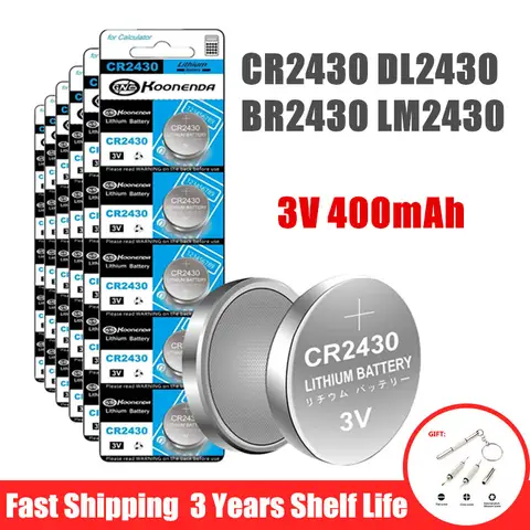 2-40PCS CR2430 3V Lithium Battery CR 2430 DL2430 BR2430 Button Coin Batteries for Key Fob Watch Alarm Clock Remote Control