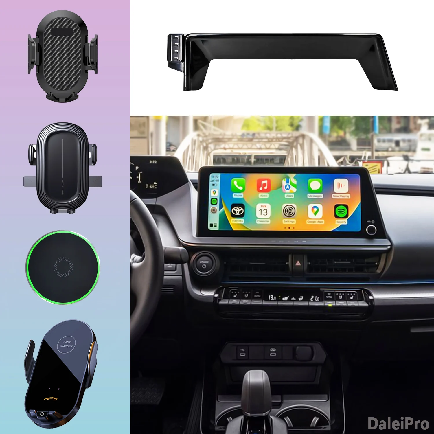 For Toyota Prius XW60 2023 2024 Phone Holder Car Magnet Wireless Charging Phone Mount Phone MagSafe Support Base Car Accessories