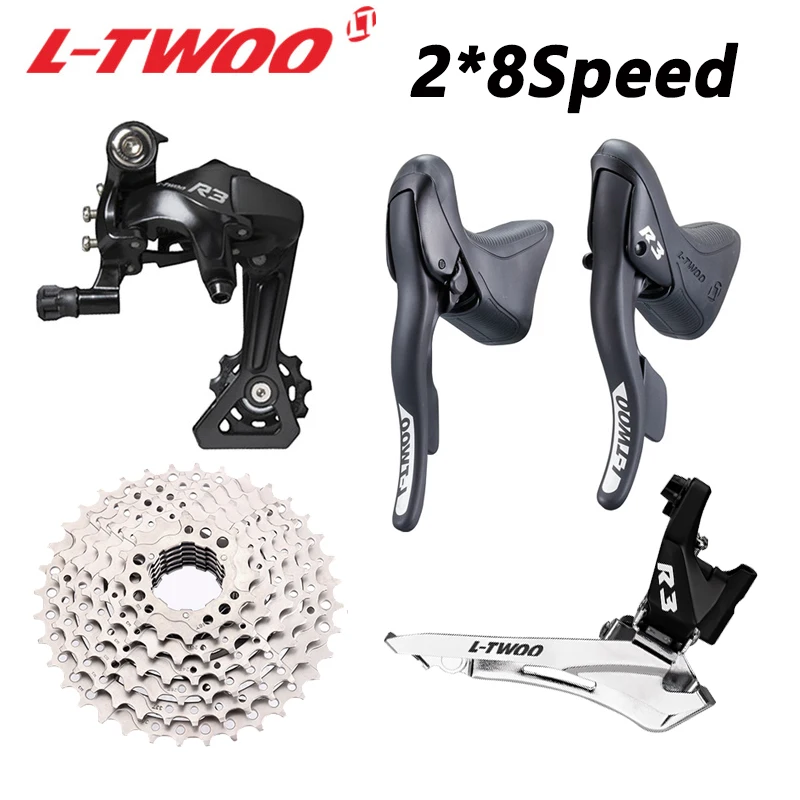 LTWOO blueprint R3 road bike 2x8 speed kit hand change finger dial front dial rear dial 28T/32T SUNSHINE flywheel