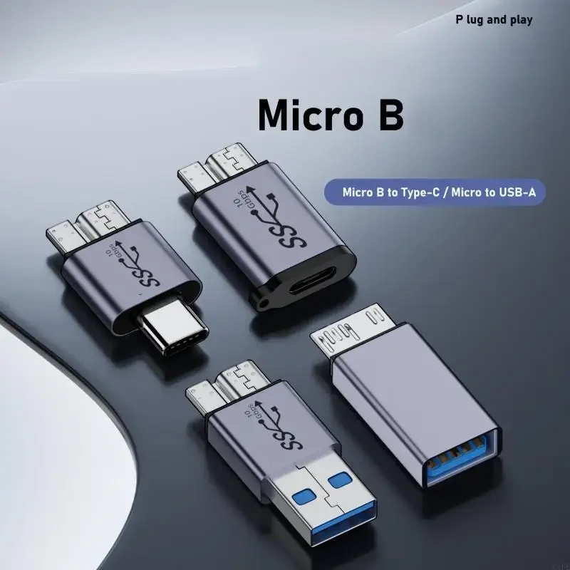 

C1FE USB3.0 Type C Female to MicroB Male Converter 10Gbps USB C to MicroB Adapter