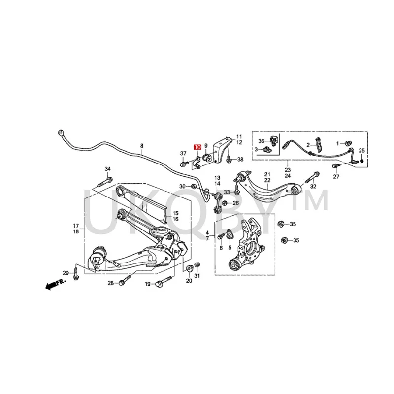 52308SR3000 Suitable for Ho nd a Civic Stabilizer liner bracket and stabilizer bar bracket