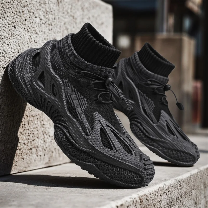 Summer New 2025 Men's Shoes Mesh Breathable Men's Trendy Casual Shoes Ultra-light Shock Absorption Running Sports Shoes Men's