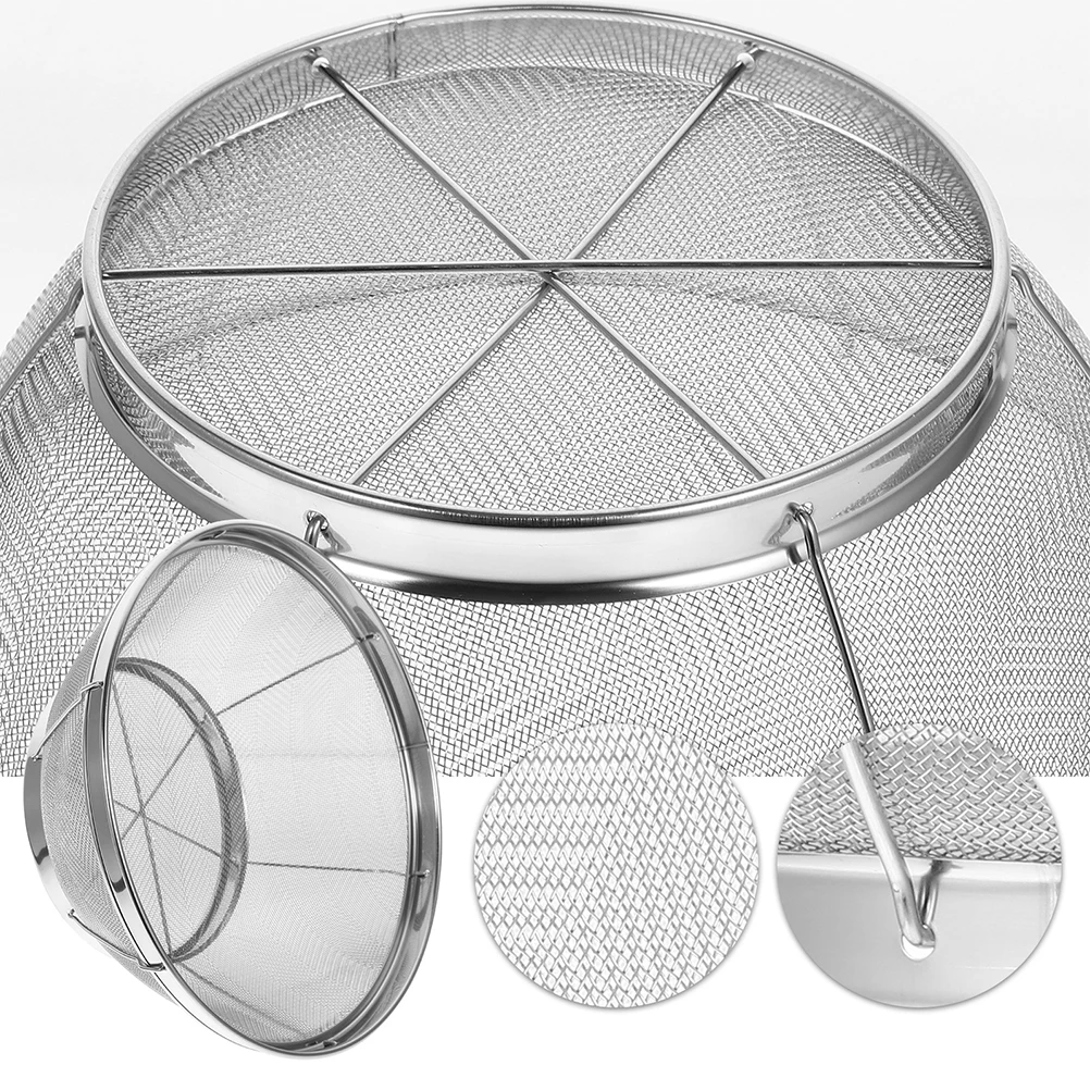 

Stainless Steel Rice Washing Sieve Fine Mesh Strainer Kitchen Drain Basket Vegetable Fruit Wash Container for Food