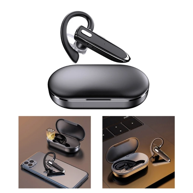 Wireless Earhook Headphones 530,Business Headphone Attraction 800mAh for Easy Carry and Loss Prevention