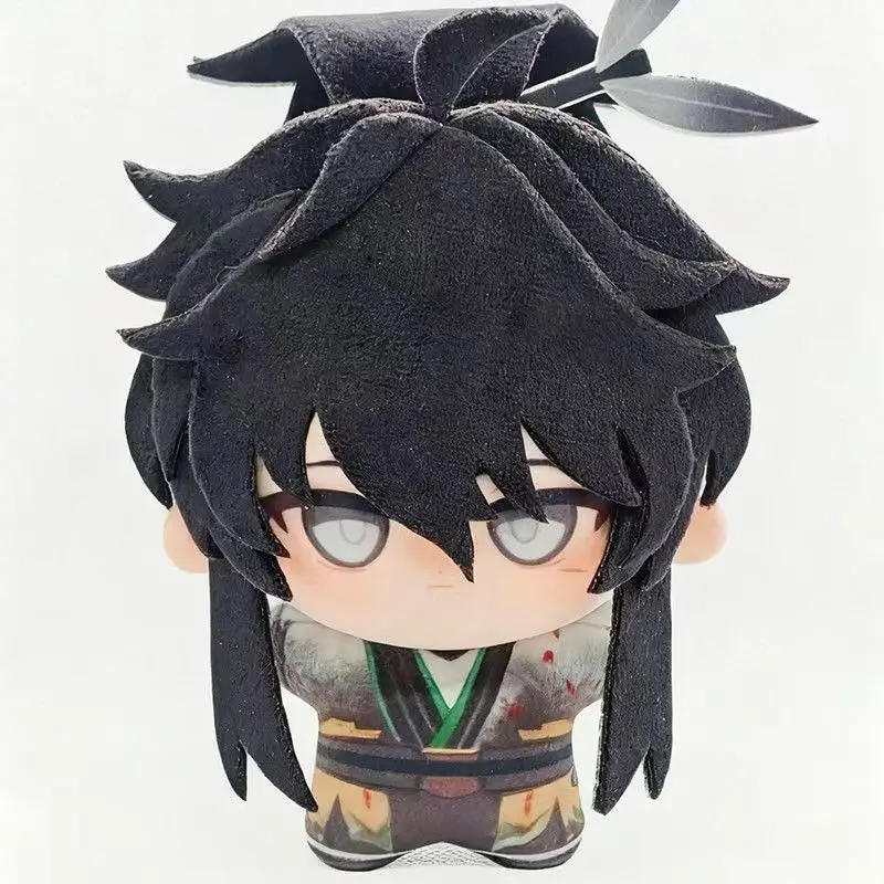 Wuthering Waves 10 cm Anime bambola di cotone Qiuyuan bel ragazzo stampato vestiti carino ciondolo giocattolo regalo per i fan