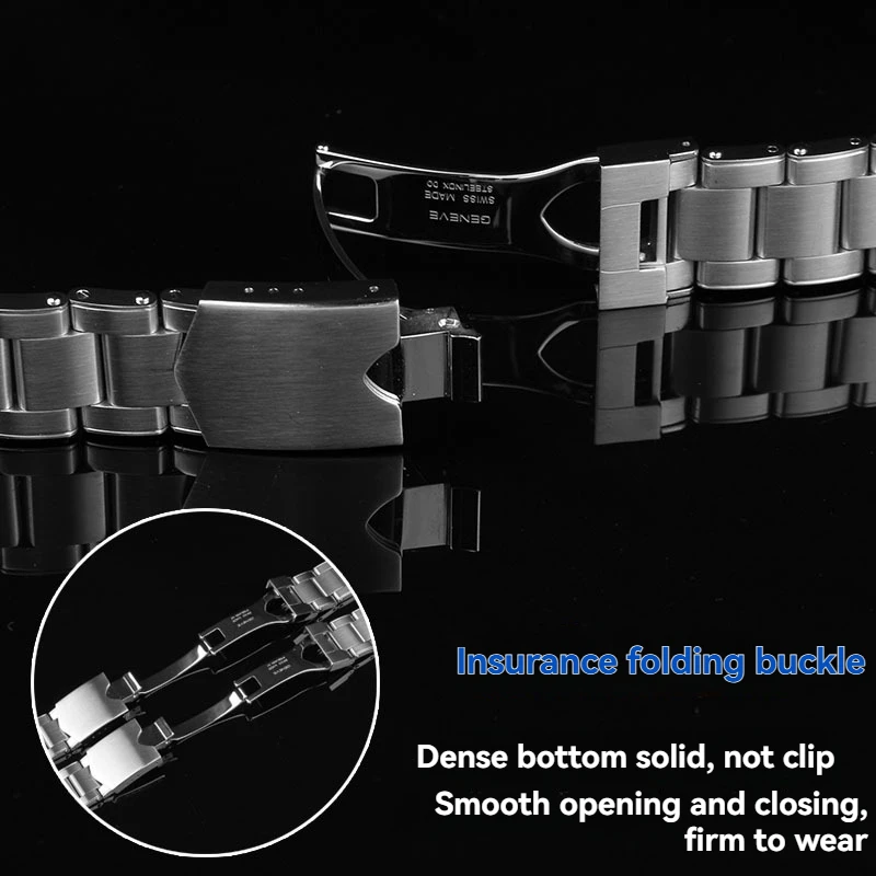 Para tudor black bay m79363n pulseira de relógio 20mm 22mm sólido 316l aço inoxidável rebite pulseira masculina à prova dwaterproof água substituição cinta