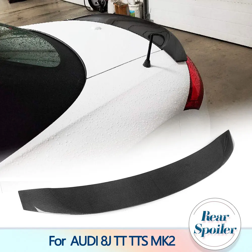 

Rear Trunk Spoiler Wing for Audi TT 8J MK2 Coupe Convertible 2 Door 2008-2014 TT Sline TTS TT RS Carbon Fiber Rear Spoiler FRP