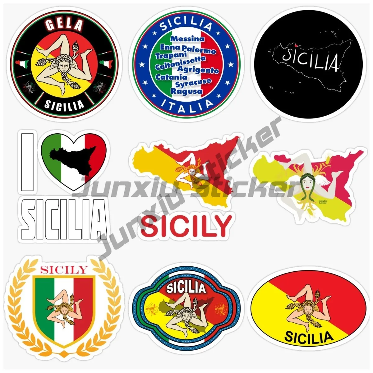 

Car Parts Sicily Island Decal PVC Window Car Parts Car Sticker Vinyl Waterproof Decoration Decal