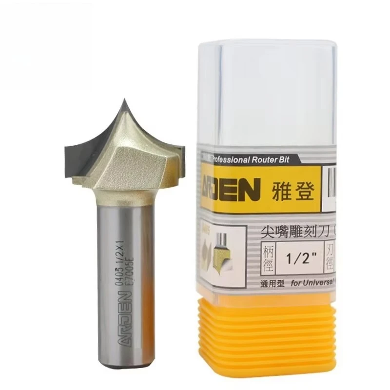 

Arden Bits 1/2 Shank Router V Groove CNC Milling Cutters Customizable Woodworking Point Round Over CNC Router Bits