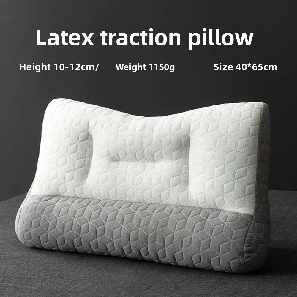 

Latex anti traction pillow for cervical spine protection, single person sleep aid, pillow core support without collapse, pillow