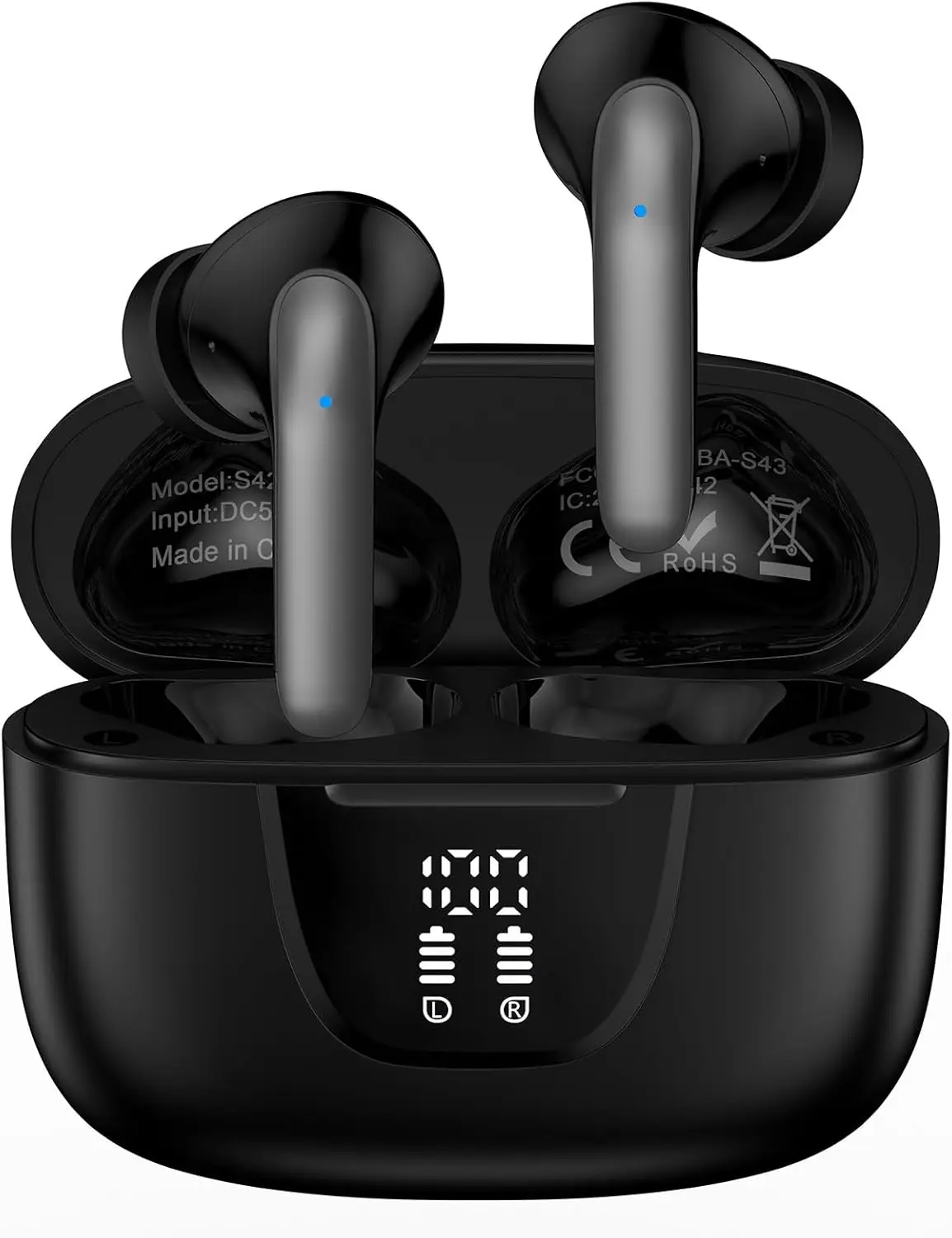 

Беспроводные наушники с гибридным активным шумоподавлением, 4 микрофонами, AI Clear Call, 36 часов воспроизведения, LED-дисплей, ANC