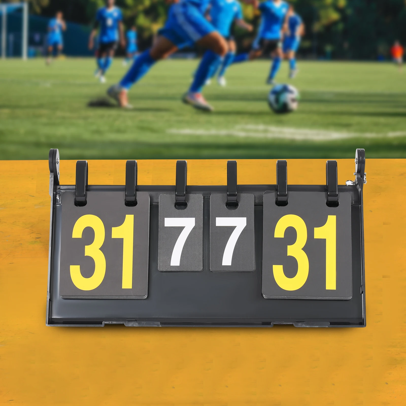 Tabletops Scoreboard 4-Digit Portable Scoring Board Flip Scoreboard for Basketball, Baseball, Softball, Volleyball, Football