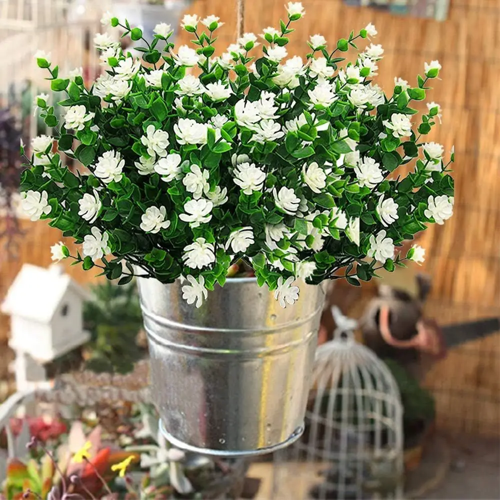 1/5pcs Artificial plant Flower Eucalyptus babysbreath Festival Wedding outdoor bonsai arch wall Home Christmas Diy Gift Hot sale