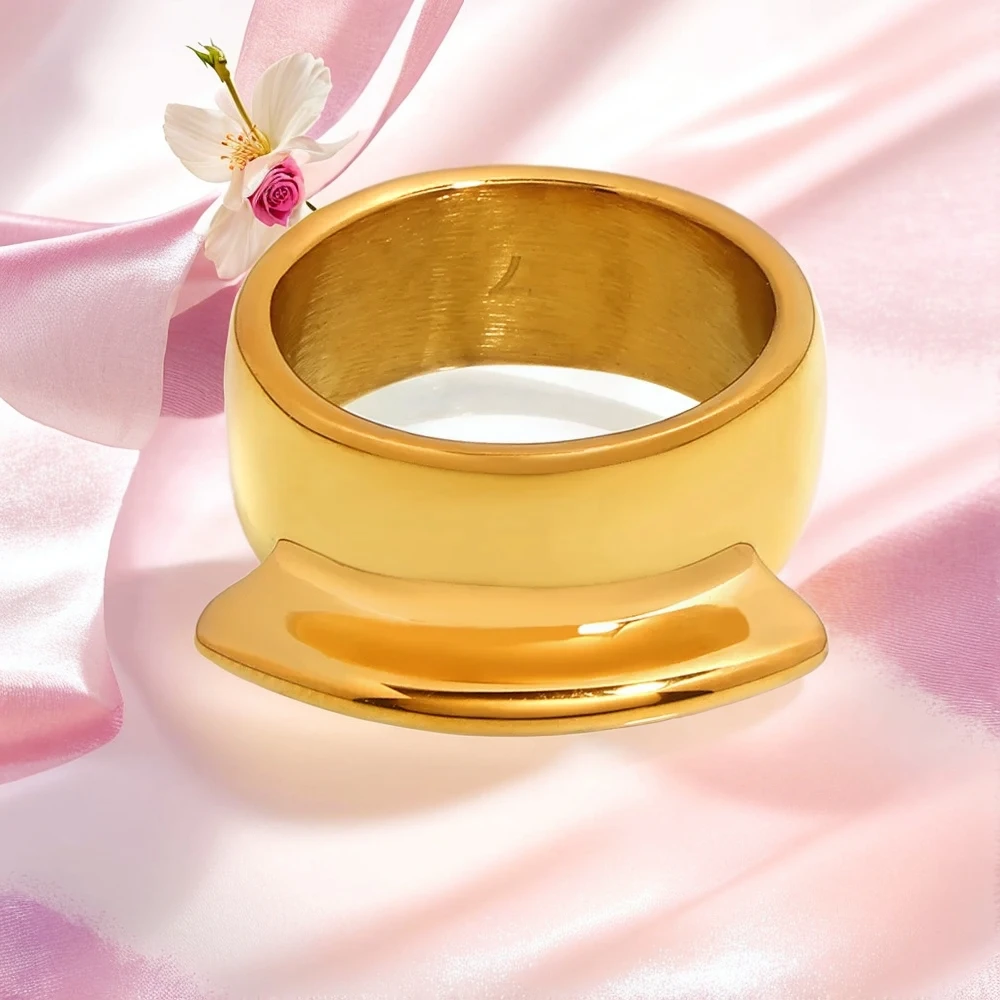 

Women's Ring Ins Style Geometric Convex Creative Design Stainless Steel Fashion Versatile Jewelry Accessories