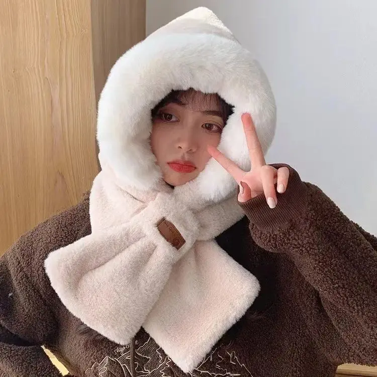 女性の秋と冬の韓国版プラスベルベット暖かい帽子ファッショナブルで快適なユニセックス四季通用キャップ